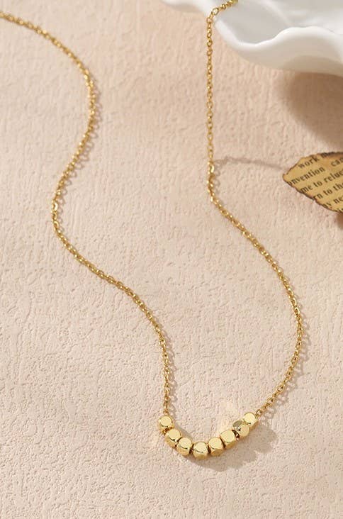 Delilah 18k GOLD FILLED NON-TARNISH CLASSIC CUBE NECKLACE Gold
