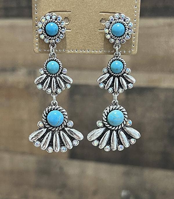 Turquoise Statement Earrings: Turquoise