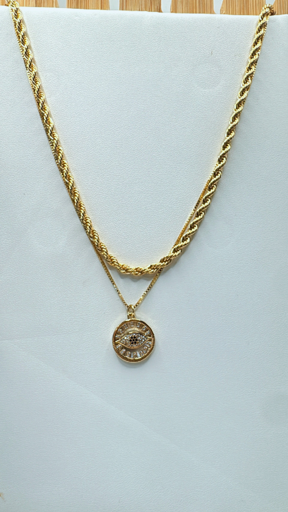 18k Gold Filled Evil Eye necklace