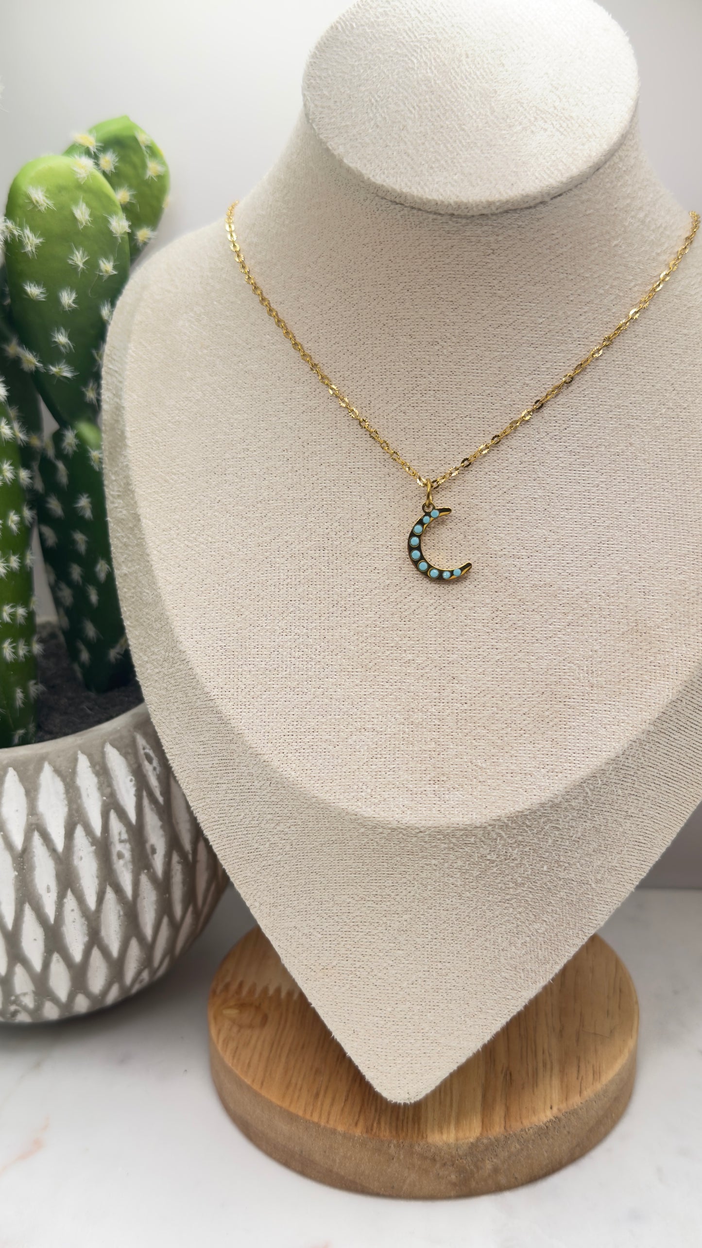 18K Gold PVD Western Moon Gold