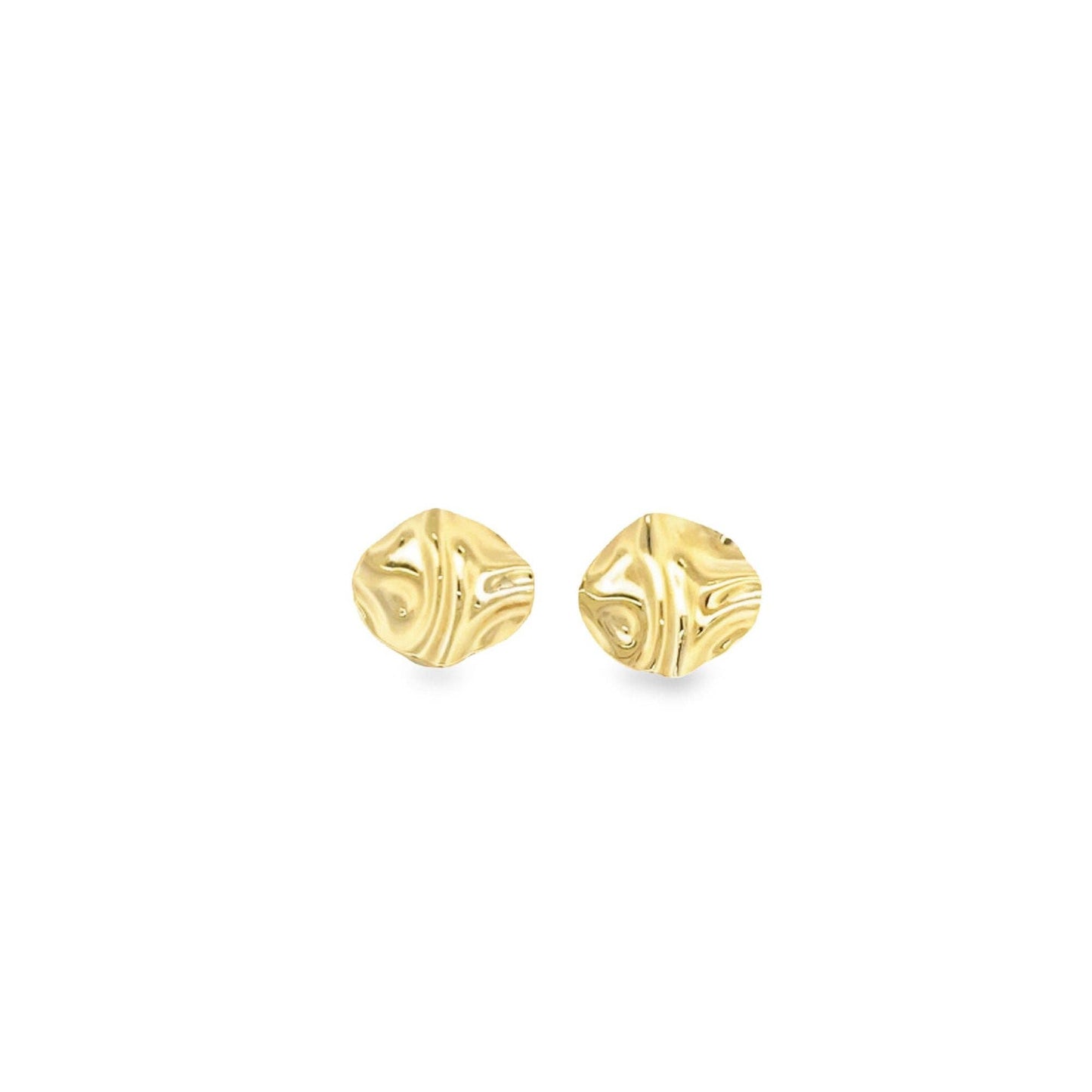 Leala 18K Gold Filled Small Round Minimalist Stud Earrings (L390)
