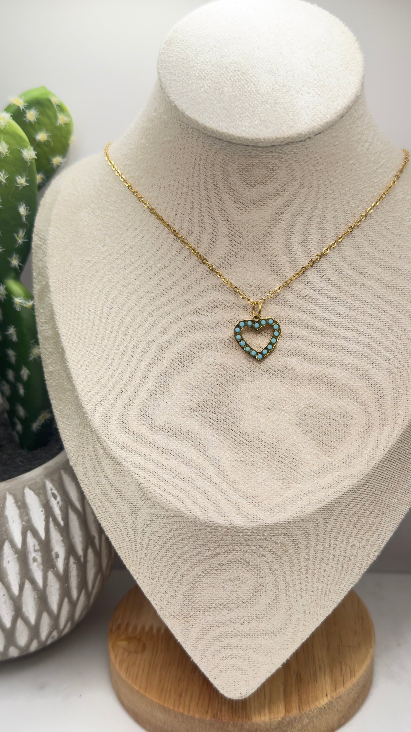 18K Gold PVD Western Heart Gold