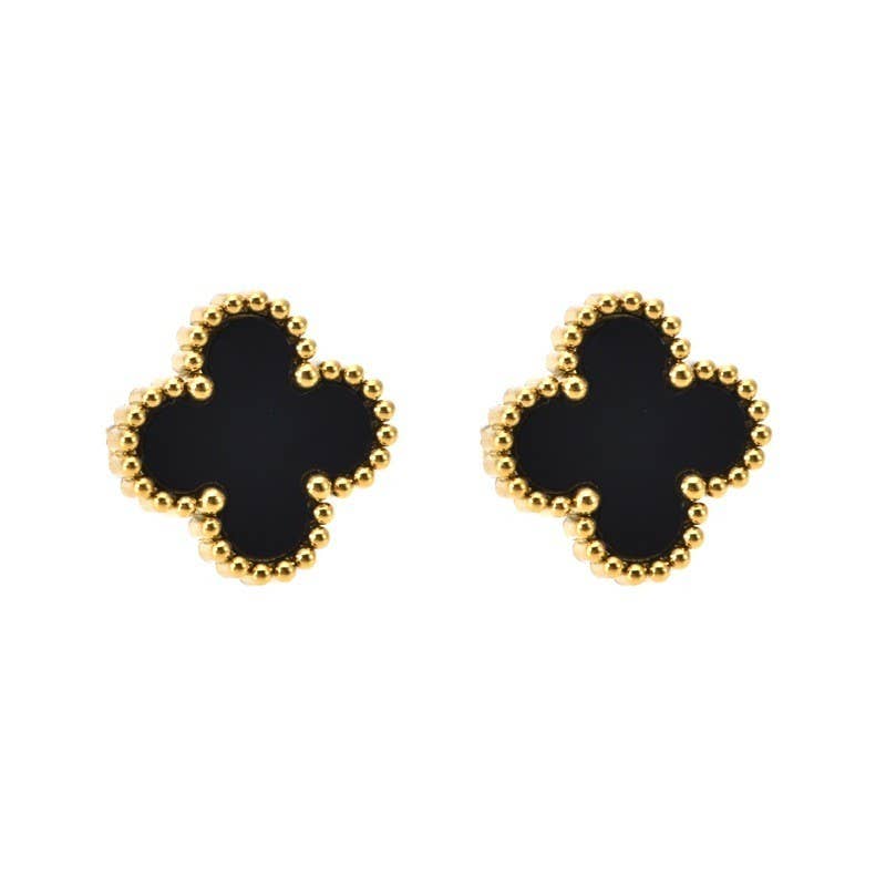 VINTAGE CLOVER STUD EARRINGS