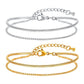 18K STAINLESS STEEL TARNISH FREE LAYERED BRACELET GOLD or Silver