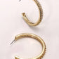 Savannah PEARL HOOP EARRINGS PVD GOLD