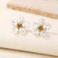 Baroque Pearl Flower Stud Earrings