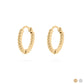 18K Gold PVD Stainless Steel Twisted Hoop Earrings: 10mm