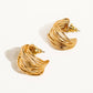Noemie 18k Gold String C Hoop Huggie Earring: Yellow Gold