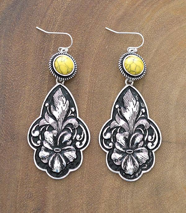 Western Casting Earrings: Yellow