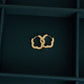 18K Gold PVD Stainless Steel Flower Huggie Earrings:Silver/Gold