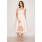 Seraphina Tiered Printed Woven Lined Midi Dress Ivory/Pink