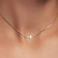 18K STAINLESS STEEL TARNISH FREE CROSS NECKLACE | GOLD
