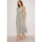 Tabitha V-Neck Flare Printed Woven Midi Dress