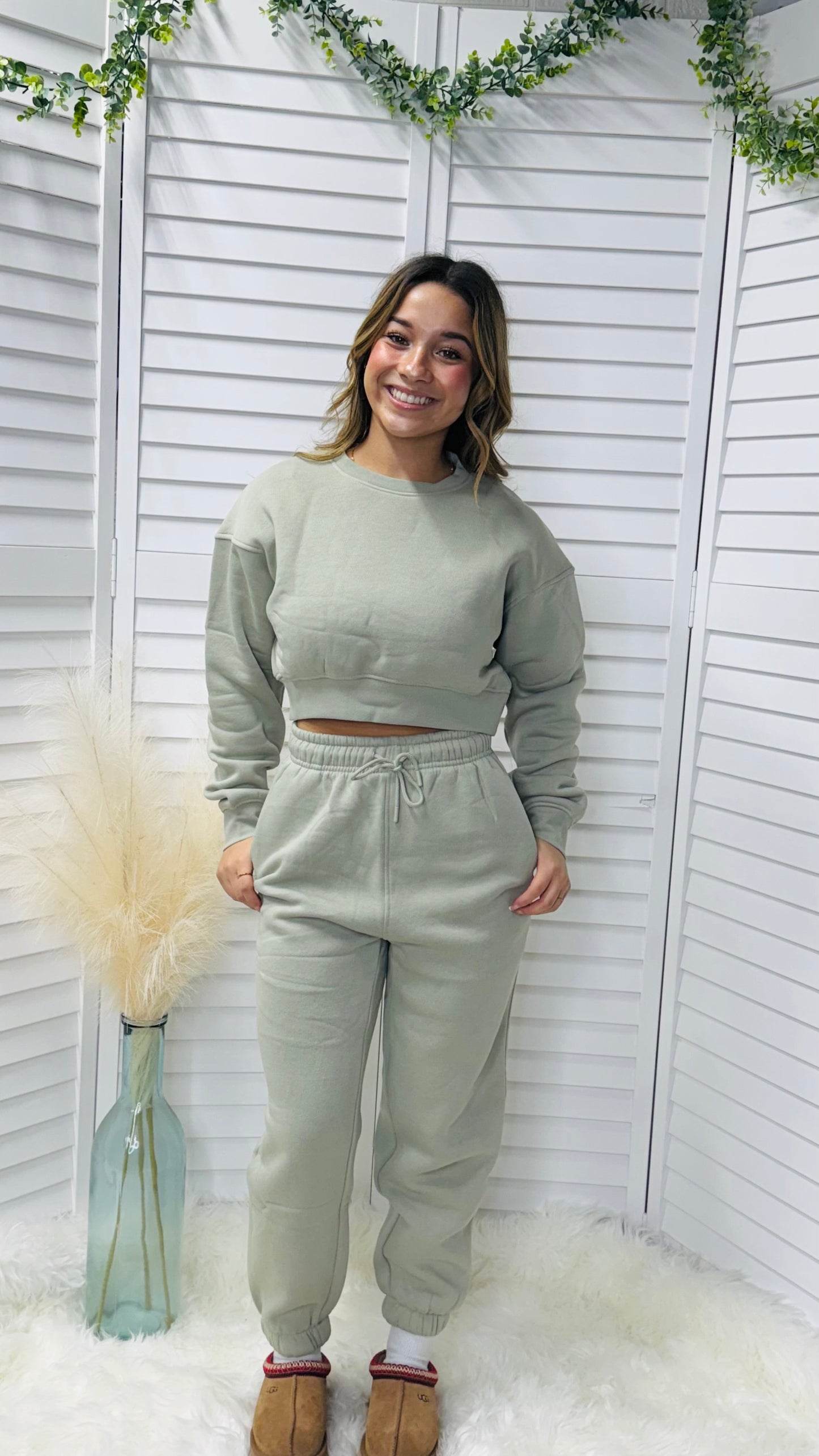 Cropped Fleece Sweatshirt (final sale)