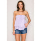 Connie Ruffle Adjustable Tube and Halter Top