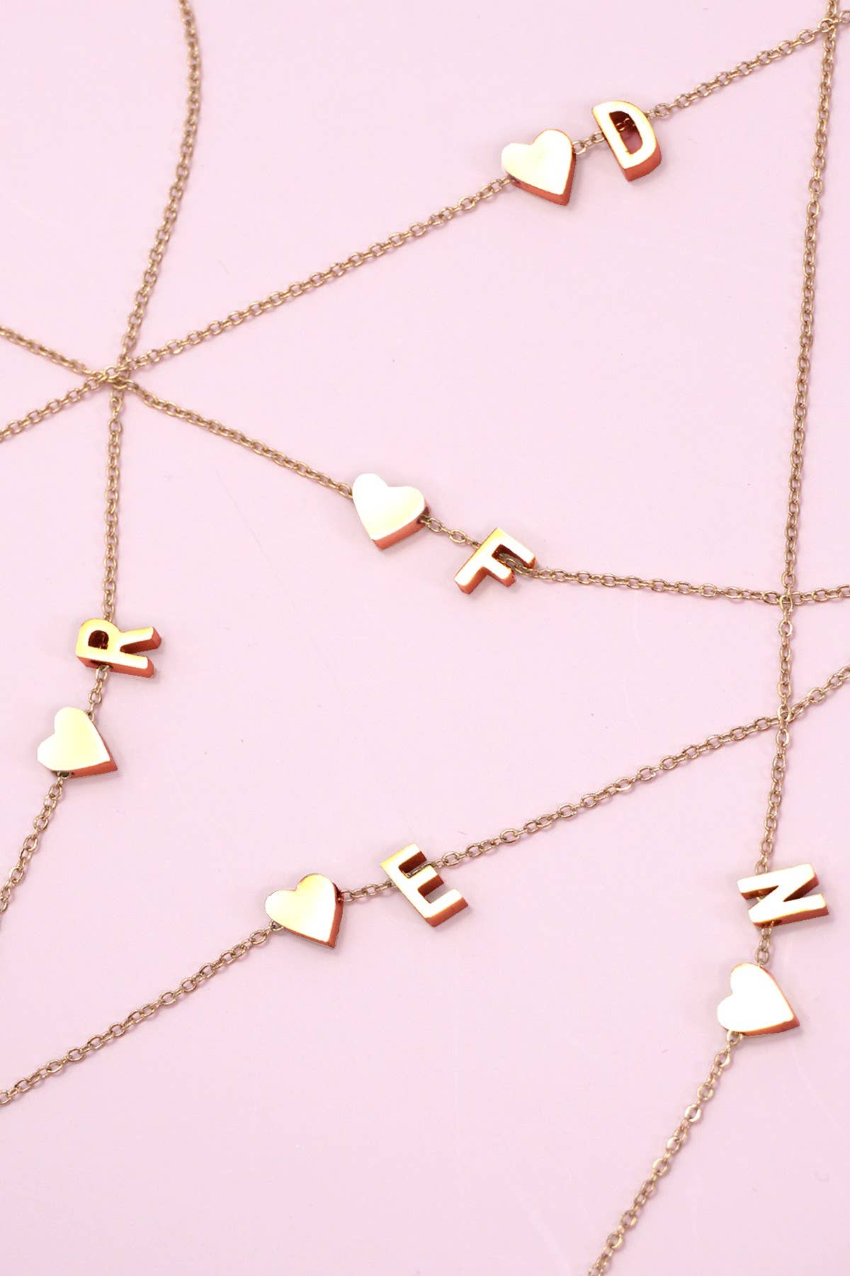 18K STAINLESS STEEL TARNISH FREE INITIAL NECKLACE: A,G, H,L
