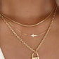 18K STAINLESS STEEL TARNISH FREE LAYERED NECKLACE Gold