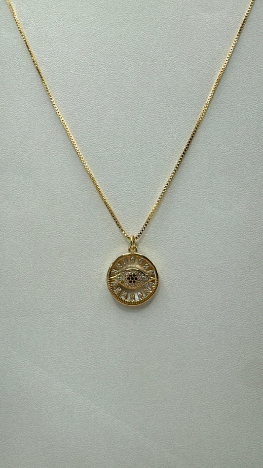 18k Gold Filled Evil Eye necklace