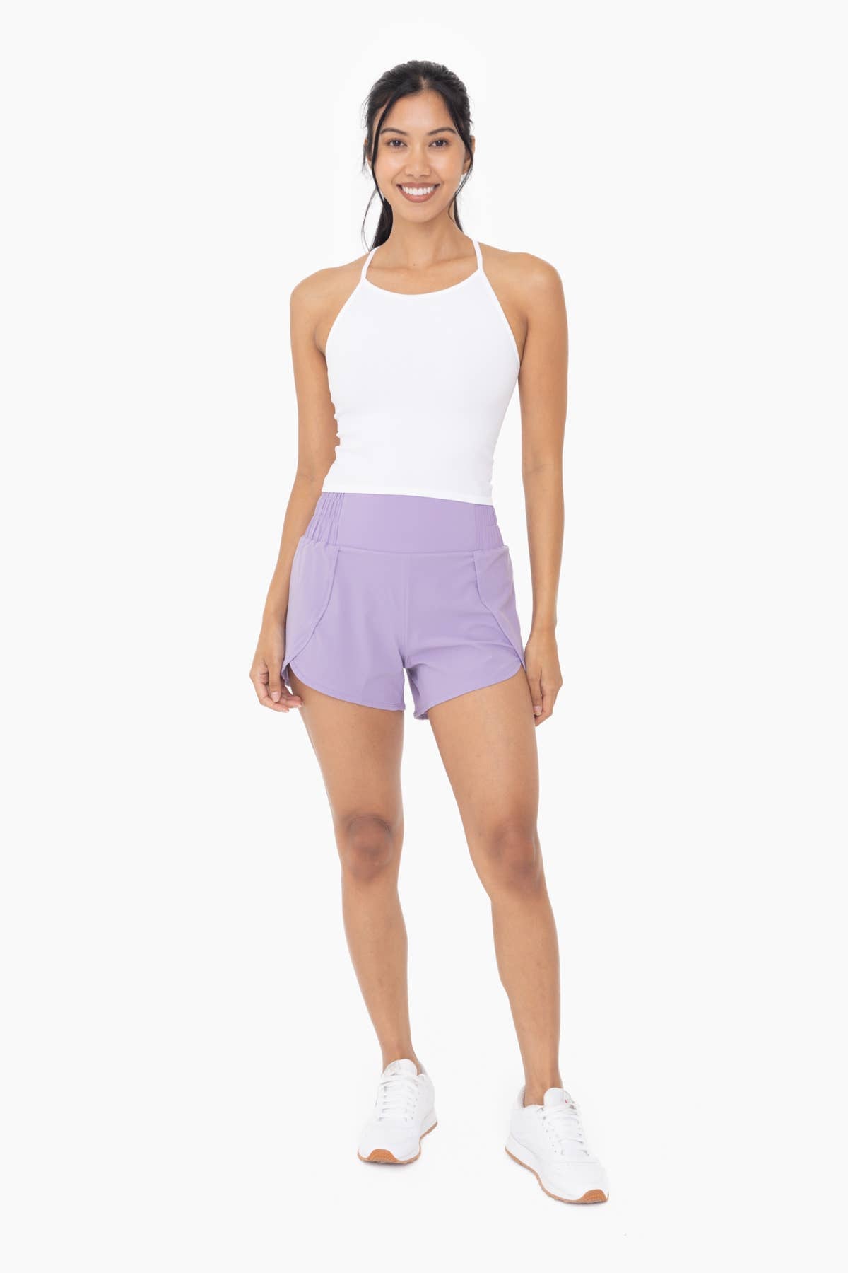 Seamless Ribbed T-Strap Tank Top: White (final sale)