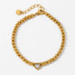 Riley 18K STAINLESS STEEL TARNISH FREE BEADED BRACELET GOLD
