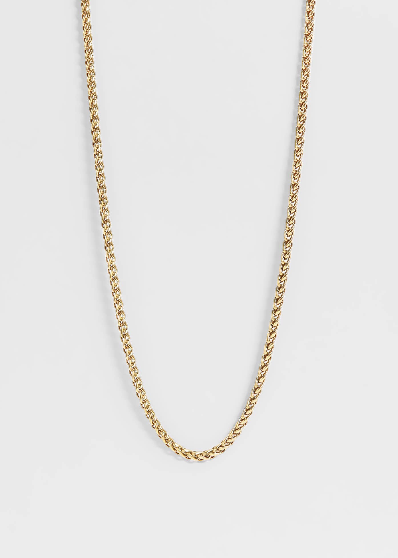 Stainless Steel Gold Wheat Chain Necklace: Gold / 20"