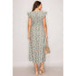 Tabitha V-Neck Flare Printed Woven Midi Dress