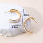 Chunky Hoop  Huggie Earrings