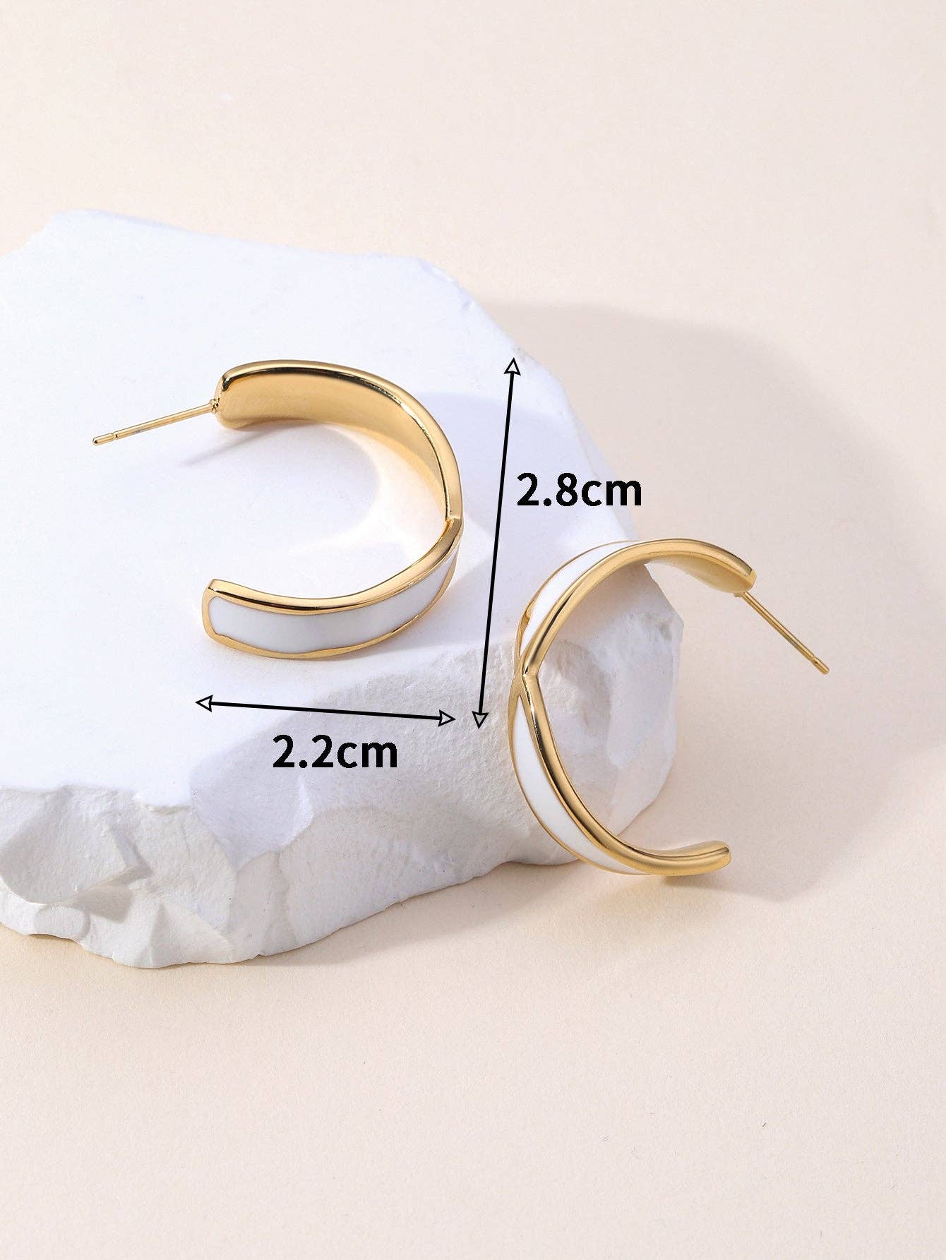 Chunky Hoop  Huggie Earrings