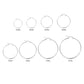 18K Gold PVD Stainless Steel Round Tube Hoop Earrings: Stainless 25mm