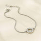 18K STAINLESS STEEL TARNISH FREE GEMSTONE BRACELET Silver