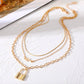 18K STAINLESS STEEL TARNISH FREE LAYERED NECKLACE Gold