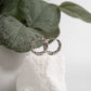 18K Gold PVD Stainless Steel Textured Twisted Huggie Hoop Earrings / ERJ0026: Stainless / 18mm