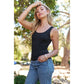Scoop Neck Double Layer Rib Tank Top