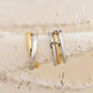 18K Gold PVD Stainless Steel Mixed Metal Intertwined Ring: Mixed Metal