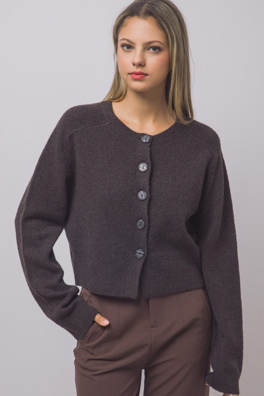WILFRED ESSENTIAL WOOL CASHMERE CARDIGAN