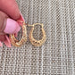 18K Gold Filled Designed Hoops
