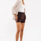 SOLID FOLDED SLEEVE BLAZER