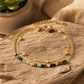14K Gold Double Layer Beaded Boho Chain Bracelet