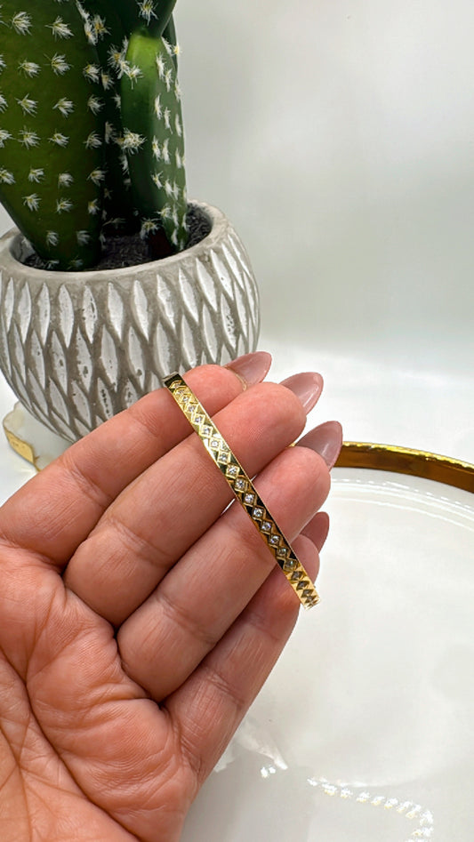 18K Gold Plated Stainless Steel Cuff Bangles