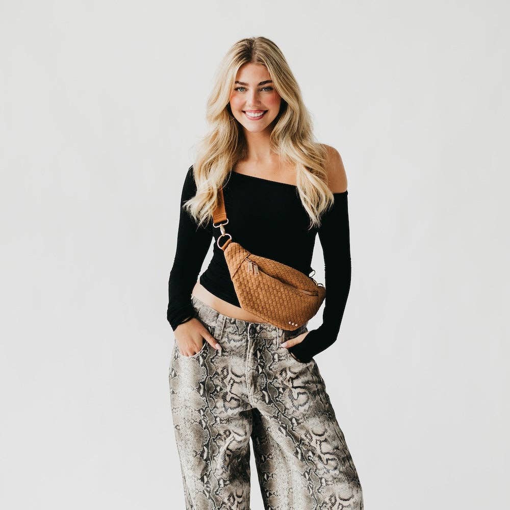 Susie Suede Bum Bag: Black
