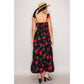 Scarlet Rose Black Flutter Maxi