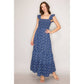 Mia Floral Smocked Flutter  Maxi Dress
