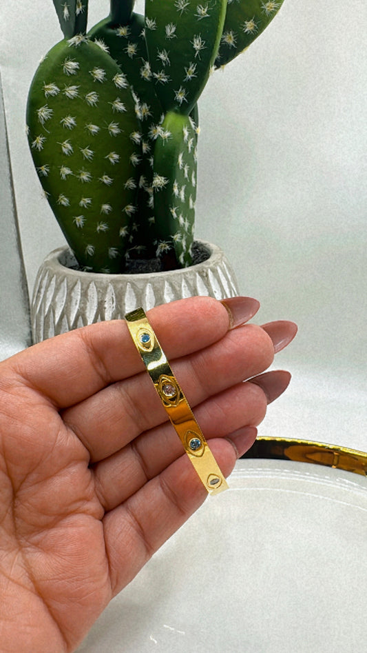 18K Gold Plated Stainless Steel Cuff Bangles