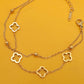 18K STAINLESS STEEL TARNISH FREE CLOVER BRACELET GOLD