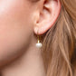 18K Gold PVD Stainless Steel Large Pearl Drop Earrings: Gold