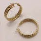 Kristy 18K STAINLESS STEEL WATERPROOF TARNISH FREE HOOPS Gold