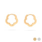18K Gold PVD Stainless Steel Flower Huggie Earrings:Silver/Gold
