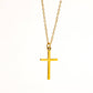 Tirza 18K PVD Gold Non-Tarnish Small Cross Necklace: Yellow Gold