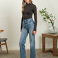 SEAMLESS MOCK NECK LONG SLEEVE BODYSUIT BLACK