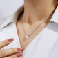Single 8mm Pearl Chain Necklace